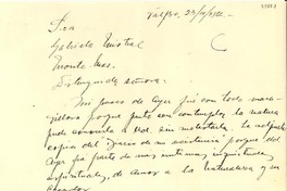 [Carta] 1954 sept. 23, Valparaíso [a] Gabriela Mistral