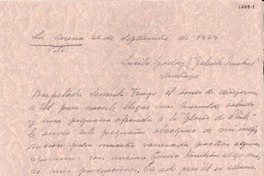 [Carta] 1954 sept. 25, La Serena, [Chile] [a] Lucila Godoy, Santiago, [Chile]
