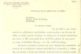[Carta] 1954 sept. 24, Santiago [a] Lucila Godoy