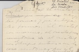 Elogios : El cristal, la leche, los muertos