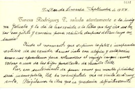 [Tarjeta] 1954 sept, Limache [a] Gabriela Mistral