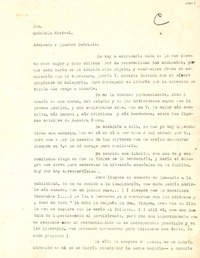 [Carta] 1955 mayo. 5, Talca [a] Gabriela Mistral