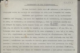 Testimonio de una sudamericana
