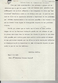 Recado para el Christian Science Monitor