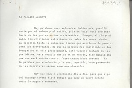 La palabra maldita (fragmento)