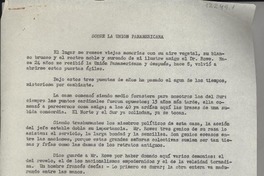 [Discurso] Sobre la Unión Panamericana