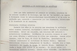 Respuesta a un manifiesto de españoles