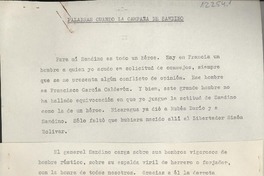 Palabras cuando la campaña de Sandino