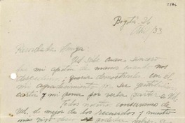 [Carta] 1933 abr. 26, Bogotá, [Colombia] [a] [Gabriela Mistral]