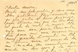 [Carta] [1934?], Cali, Colombia [a] [Gabriela Mistral]