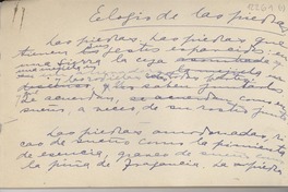 Elogio de las piedras