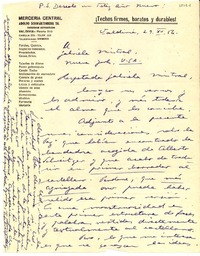 [Carta] 1956 dic. 29, Valdivia [a] Gabriela Mistral, Nueva York, Estados Unidos