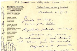 [Carta] 1956 dic. 29, Valdivia [a] Gabriela Mistral, Nueva York, Estados Unidos