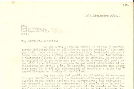 [Carta] 1953 dic. 2, Cali, Colombia [a] Lucila Godoy A., Santiago, Chile