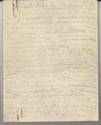 Recado sobre la cordillera