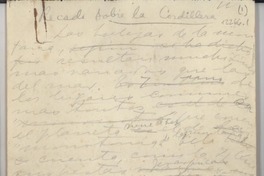 Recado sobre la cordillera