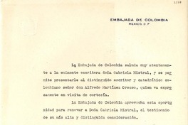 [Carta] 1949 oct. 13, México D.F [a] Gabriela Mistral