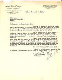 [Carta] 1951 ene. 28, Madrid [a] Gabriela Mistral, Génova