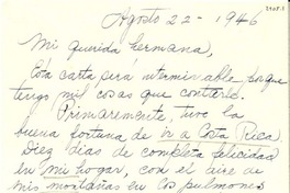 [Carta] 1946 ago. 22 [a] [Gabriela Mistral]