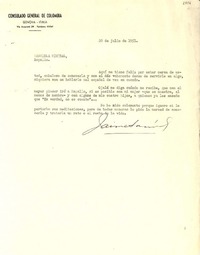 [Carta] 1951 jul. 20, Génova, Italia [a] Gabriela Mistral, Rapallo