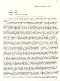 [Carta] 1951 oct. 10, Bogotá [a] Gabriela Mistral, Rapallo