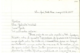 [Carta] 1953 jun. 2, San José, Costa Rica [a] Gabriela Mistral, New York
