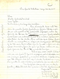 [Carta] 1955 jun. 2, San José, Costa Rica [a] Gabriela Mistral, New York