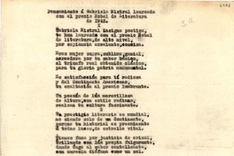 [Carta] 1946 abr. 11, Jesús del Monte, [Cuba] [a] Gabriela Mistral