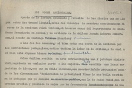 Dos voces magistrales