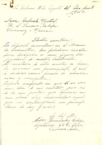 [Carta] 1950 ago. 3, La Habana [a] Gabriela Mistral, Veracruz, México