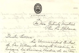 [Carta] 1953 sept. 25, Sta. Clara, Cuba [a] Gabriela Mistral, La Habana, Cuba