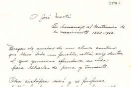 [Carta] 1953 ene. 28, La Habana, [Cuba] [a] Gabriela Mistral