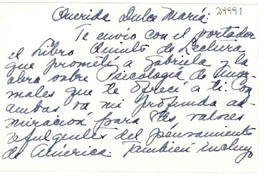 [Tarjeta] 1953 ene. 30 [a] Dulce María [Loynaz]