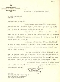 [Carta] 1953 feb. 2, Marianao, La Habana, [Cuba] [a] Gabriela Mistral, [La Habana], [Cuba]