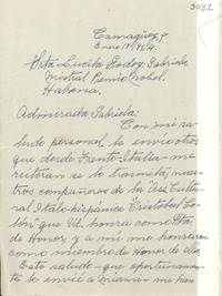 [Carta] 1954 ene. 14, Camagüey, [Cuba] [a] Gabriela Mistral, La Habana