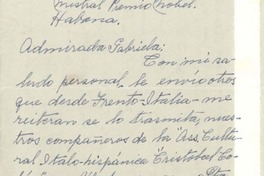 [Carta] 1954 ene. 14, Camagüey, [Cuba] [a] Gabriela Mistral, La Habana