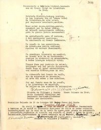 [Carta] 1954 ene. 20, Bajos Jesús del Monte, [Cuba] [a] Gabriela Mistral, Vedado