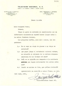 [Carta] 1954 ene. 21, La Habana, Cuba [a] Margaret Bates, La Habana