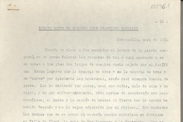 Recado sobre el maestro Juan Francisco González