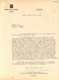 [Oficio] N°245-D, 1940 nov. 28, Quito, [Ecuador] [a la] Señora Dña. Gabriela Mistral, Niteroi, Brasil