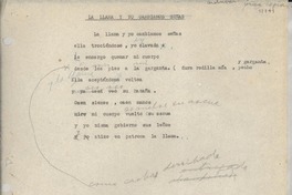 La llama y yo cambiamos señas