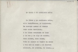 La llama y yo cambiamos señas