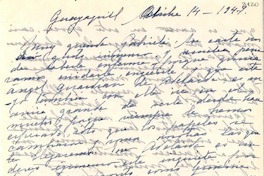 [Carta] 1947 oct. 14, Guayaquil [a] Gabriela Mistral