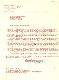 [Carta] 1949 ago. 16, Portoviejo, [Ecuador] [a] Gabriela Mistral, Santiago, Chile