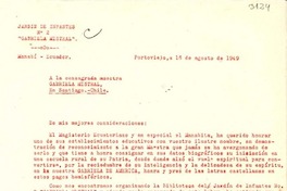 [Carta] 1949 ago. 16, Portoviejo, [Ecuador] [a] Gabriela Mistral, Santiago, Chile