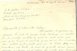 [Carta] 1953 ago. 25, Chalchuapa, [El Salvador] [a] Gabriela Mistral, Sede de las Naciones Unidas, New York, EE.UU.