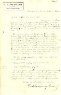 [Carta] 1933 jul. 12, Guatemala [a] Gabriela Mistral