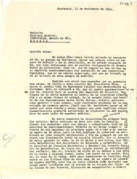 [Carta] 1945 nov. 11, Guatemala [a] Gabriela Mistral, Petrópolis, Brasil
