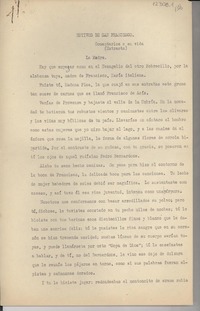 Motivos de San Francisco : Comentarios de su vida