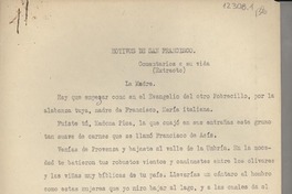 Motivos de San Francisco : Comentarios de su vida